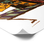 Klavier 916 Tinte Poster (Ecke)