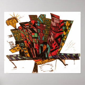 Klavier 916 Tinte Poster