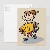 Klavier-Akkordeon-Spielerpostkarte Postkarte (Vorne/Hinten)