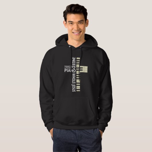 Klavier Alles, was ich brauche, ist Musik Jesus Ch Hoodie (Vorne ganz)