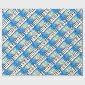 Klavier-Aquarell Geschenkpapier (Flach)