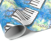 Klavier-Aquarell Geschenkpapier (Rolleneckpunkt)
