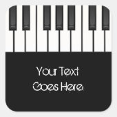 Klavier befestigt Aufkleber (Vorderseite)