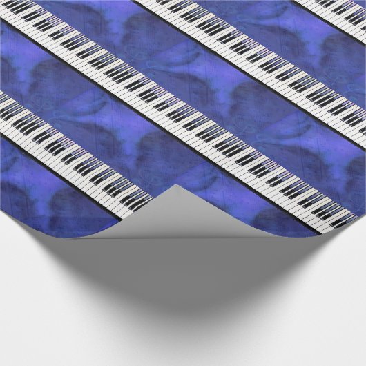 Klavier befestigt Blatt-Musik-moderne Drehung Geschenkpapier (Ecke)