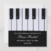 Klavier befestigt einladung (Vorderseite)