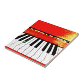 Klavier befestigt Fliese (Seite)