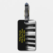 Klavier befestigt Gepäckanhänger mit Bügel (Rückseite vertikal)