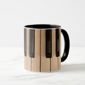 Klavier befestigt Kaffee-Tasse Tasse (VorderseiteRechts)