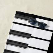 Klavier befestigt MIT MONOGRAMM Akkordweltmusik Strandtuch (Beispiel)