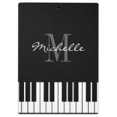 Klavier befestigt Monogramklemmbrett für Klemmbrett (Rückseite)