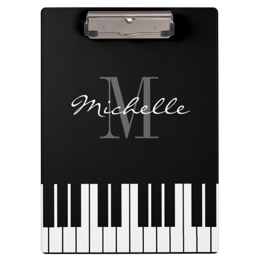 Klavier befestigt Monogramklemmbrett für Klemmbrett (Vorderseite)