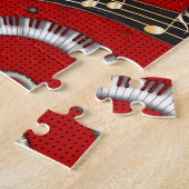 Klavier befestigt Musiknotengrunge-BlumenWirbel Puzzle (Seite)