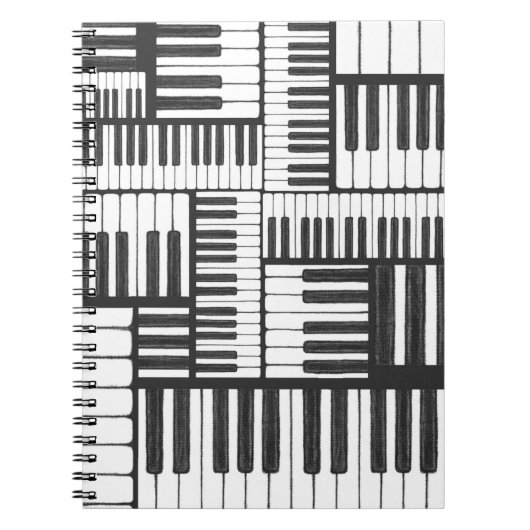 Klavier befestigt Notizbuch Notizblock (Vorderseite)