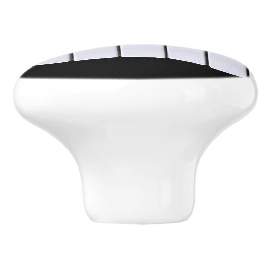 Klavier befestigt Schwarzweiss Keramikknauf (Seitenansicht)