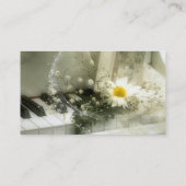 Klavier, Blume und Sterne Visitenkarte (Rückseite)