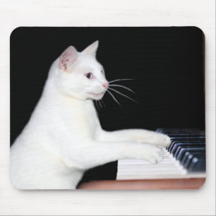 Klavier, das Katze spielt Mousepad