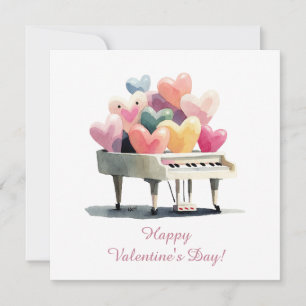 Klavier der Liebe Herzen Valentinstag Karte