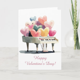 Klavier der Liebesherzen Valentinstag Karte