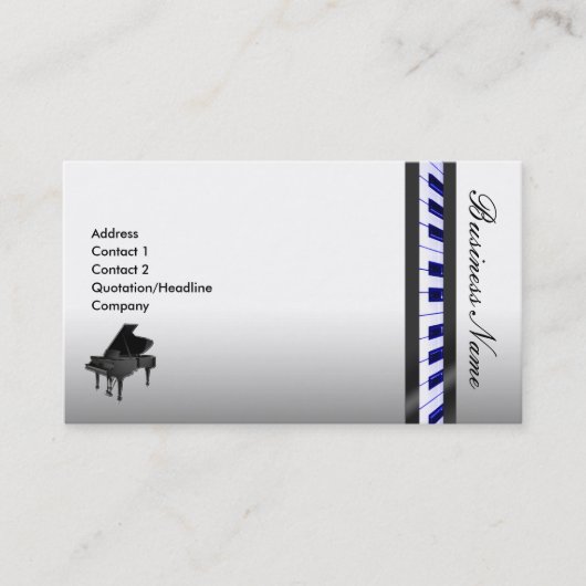 Klavier-elegante Visitenkarte (Vorderseite)