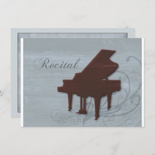 Klavier-Erwägungsgrunden-Einladung in Seabreeze Einladung (Vorne/Hinten)