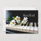 Klavier-Erwägungsgrunden-Einladungs-Perlen und Einladung (Vorderseite)