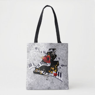 Klavier, farbiges Klavier, Liebe, Tastaturdesign Tasche