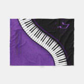 Klavier Fleecedecke (Vorderseite (Horizontal))