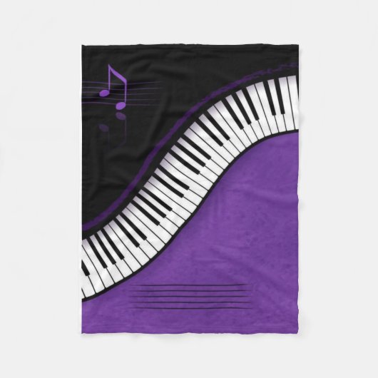 Klavier Fleecedecke (Vorderseite)
