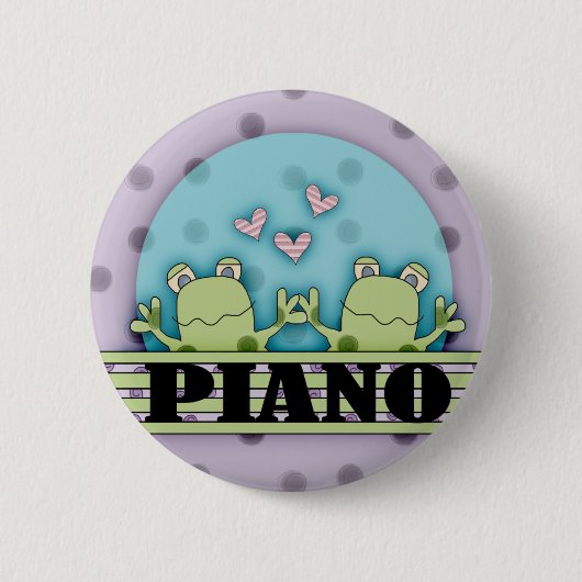 Klavier-Frosch-Knopf Button (Vorderseite)