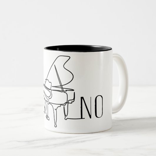 Klavier für Pianist Zweifarbige Tasse (VorderseiteRechts)