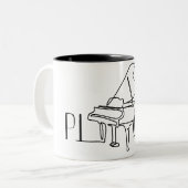 Klavier für Pianist Zweifarbige Tasse (Vorderseite Links)