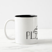 Klavier für Pianist Zweifarbige Tasse (Links)