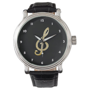 Klavier Gclef Symbol Armbanduhr
