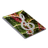 Klavier Gclef Symbol Notizblock (Rechte Seite)