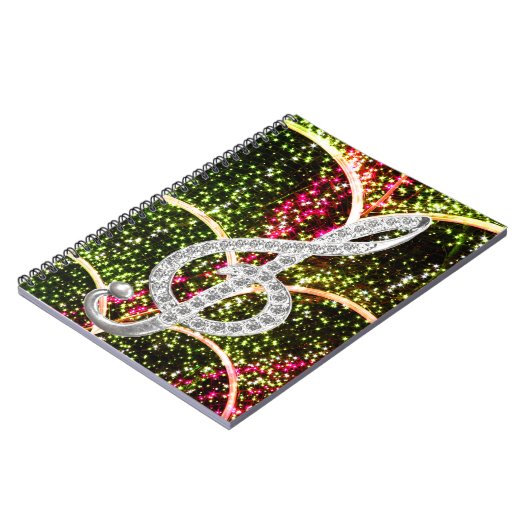 Klavier Gclef Symbol Notizblock (Linke Seite)