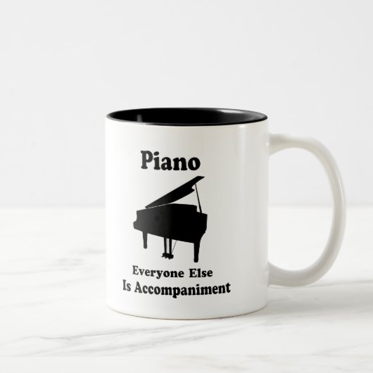Klavier-Geschenk Zweifarbige Tasse (Rechts)