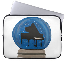 Klavier in einem Schneeglobe Laptopschutzhülle