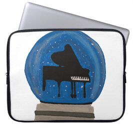 Klavier in einem Schneeglobe Laptopschutzhülle