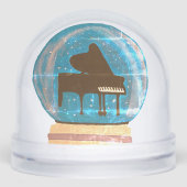 Klavier in einem Schneeglobe Schneekugeln (Vorderseite)