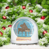 Klavier in einem Schneeglobe Schneekugeln (Weihnachten)
