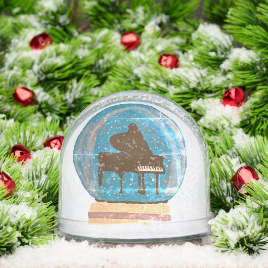 Klavier in einem Schneeglobe Schneekugeln (Weihnachten)