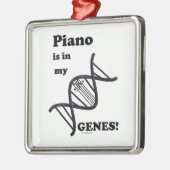 Klavier in meinen Genen Silbernes Ornament (Links)