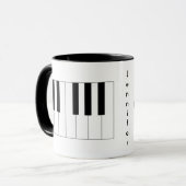 Klavier-Kaffee-Tasse Tasse (Vorderseite Links)
