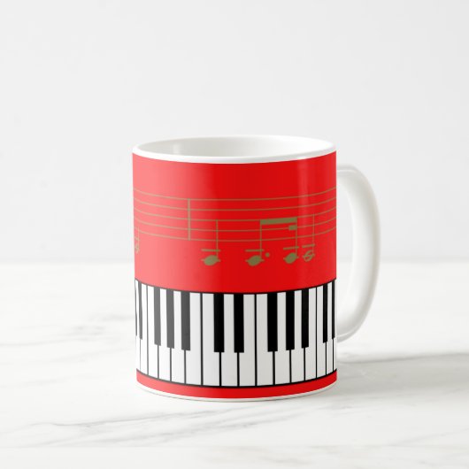 Klavier Kaffeetasse (VorderseiteRechts)