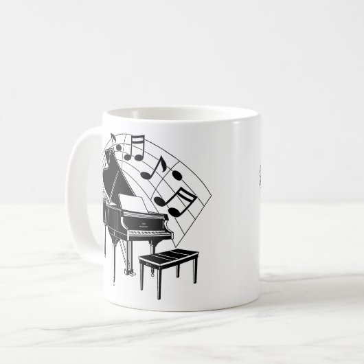 Klavier Kaffeetasse (Vorderseite Links)