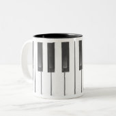 Klavier-Kaffeetasse Zweifarbige Tasse (Vorderseite Links)