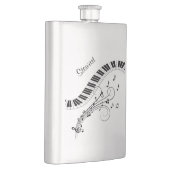 Klavier Keyboard Music Design Personal Flachmann (Rechts)