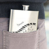 Klavier Keyboard Music Design Personal Flachmann (Beispiel)