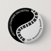 Klavier Keyboard Music Teacher School Orchestra Button (Vorderseite)