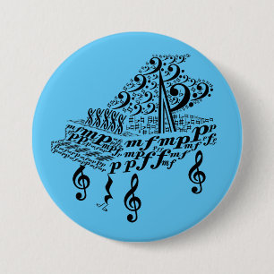 Klavier, Klavier, Musiksymbole, Button